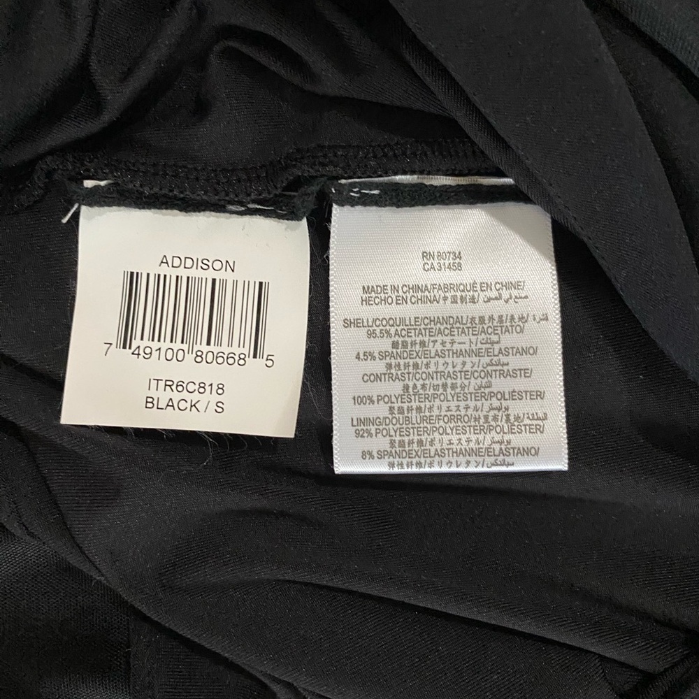 BCBGMAXZARIA black mini cocktail summer party y2K 1 shoulder strap goth dress - Picture 5 of 12